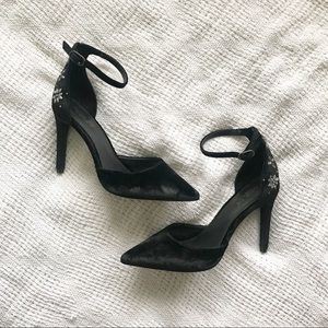 Rachel Zoe Embellished Velvet Heel